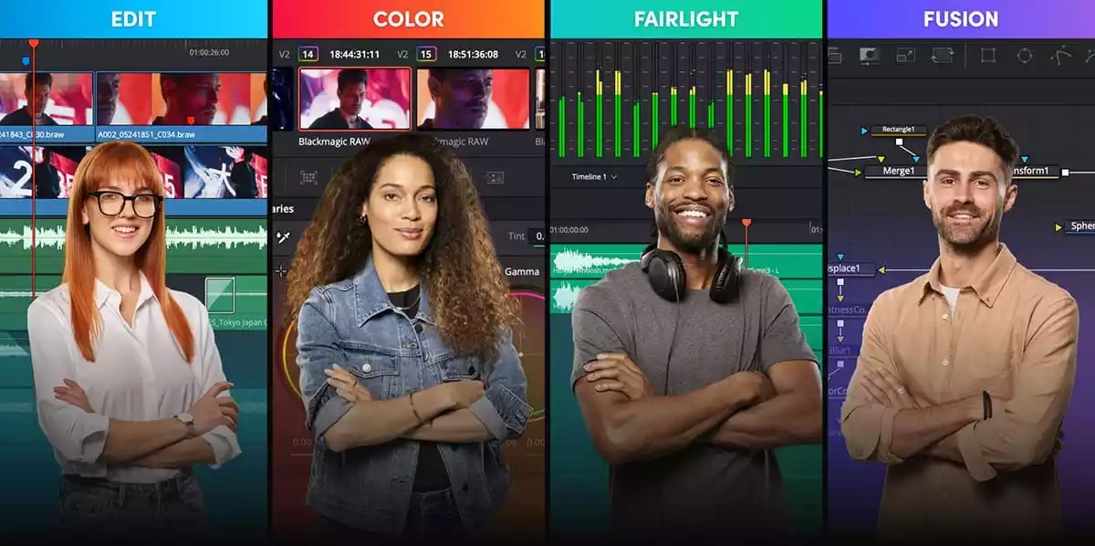 视频编辑软件：达芬奇调色 DaVinci Resolve Studio 18.6.4 学习版 (Win/Mac)