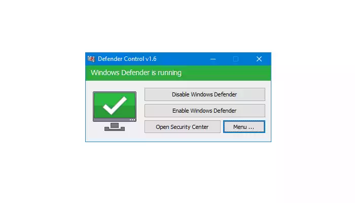 Defender Control，强制关闭Microsoft Defender
