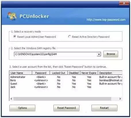 pcunlocker winpe pro专业版(windows密码破解工具)